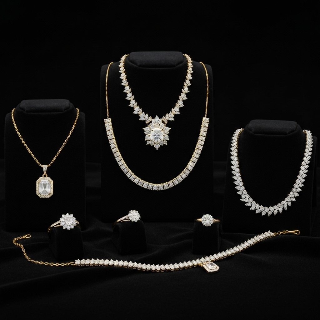 Luxury gold jewelry and diamonds